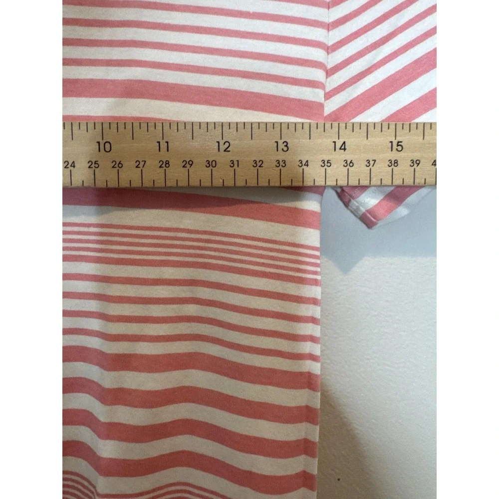 Vineyard Vines Pajama Top Girls 12 Pink Stripe Short Sleeve Jersey Cotton Pima